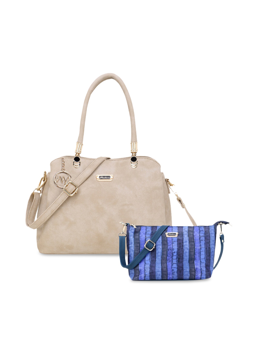

WOMEN MARKS Cream-Coloured Solid Handheld Bag