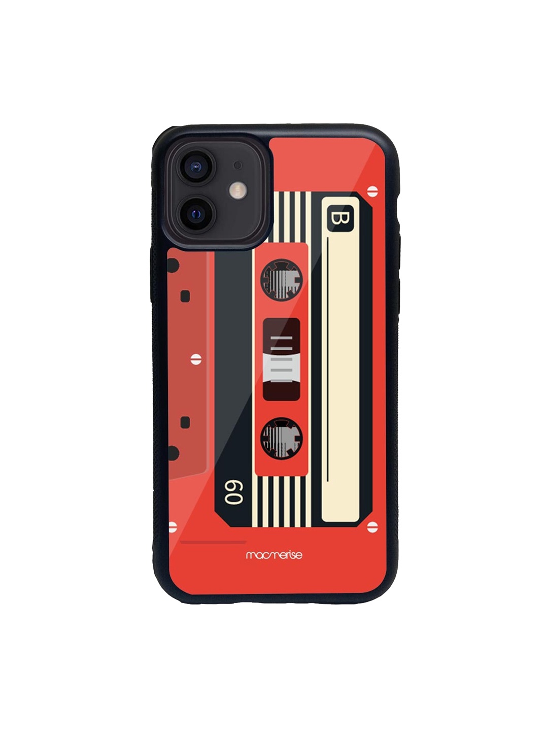 

macmerise Red & Black Casette iPhone 12 Back Case