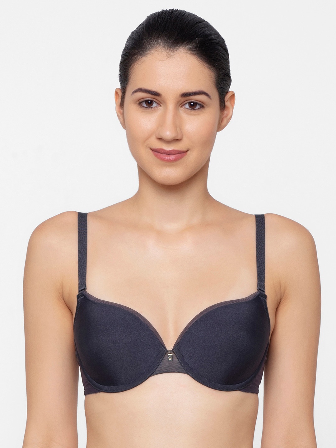 

Triumph Mesh T-Shirt Bra Padded Wired Seamless T-shirt Bra, Charcoal