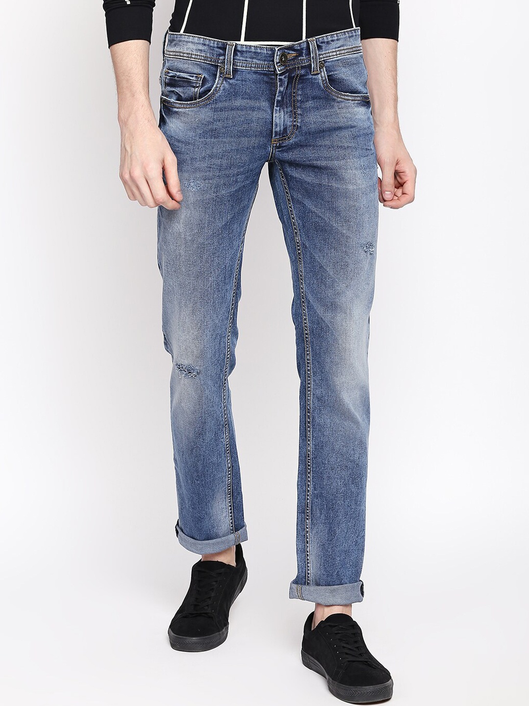 

Basics Men Blue Skinny Fit Low-Rise Clean Look Jeans