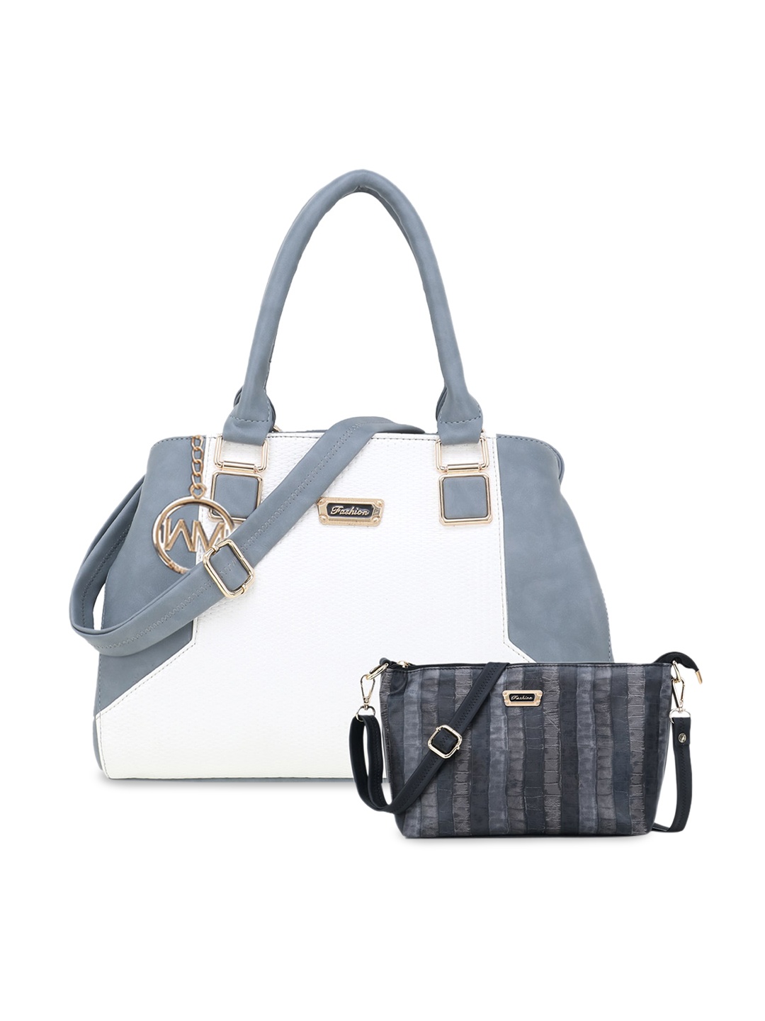 

WOMEN MARKS Grey Colourblocked Handbag Combo