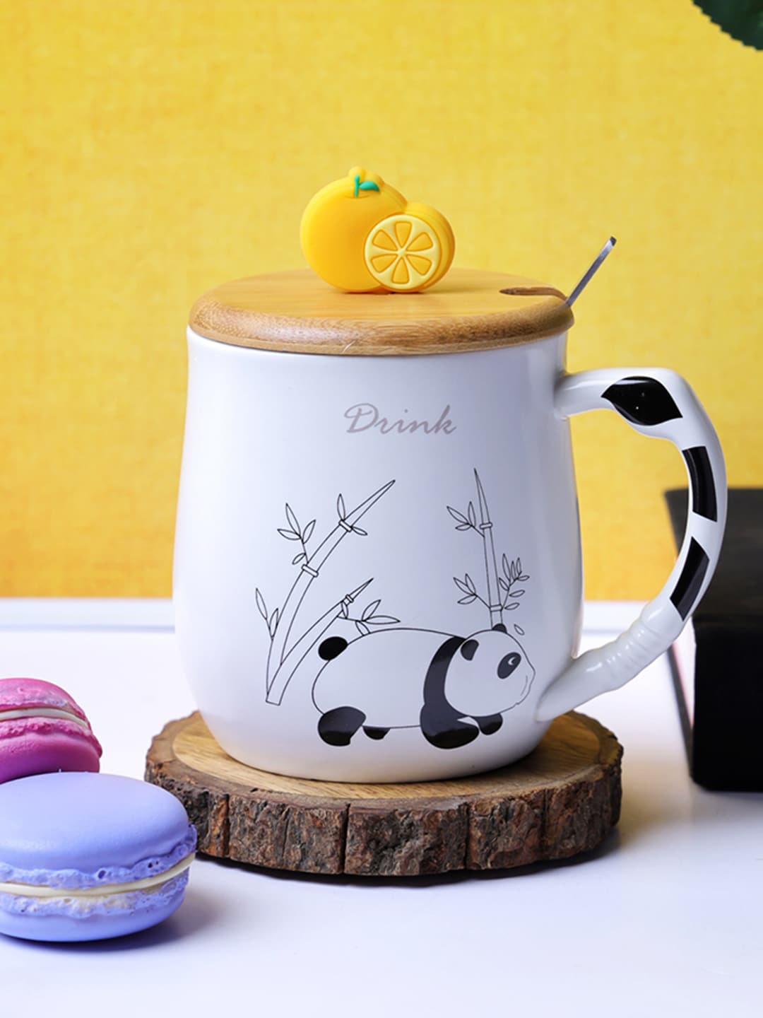 

A Vintage Affair- Home Decor White & Black Panda Printed Ceramic Mug