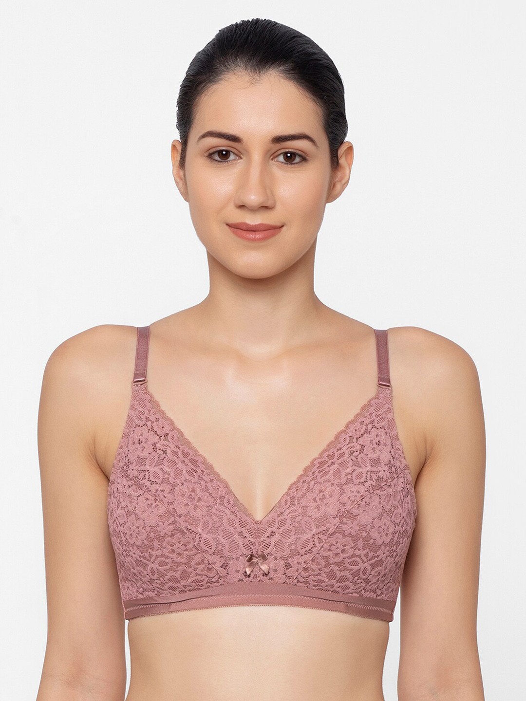 

Triumph Simply Natural Beauty 01 Padded Wireless Lace Bra, Mauve