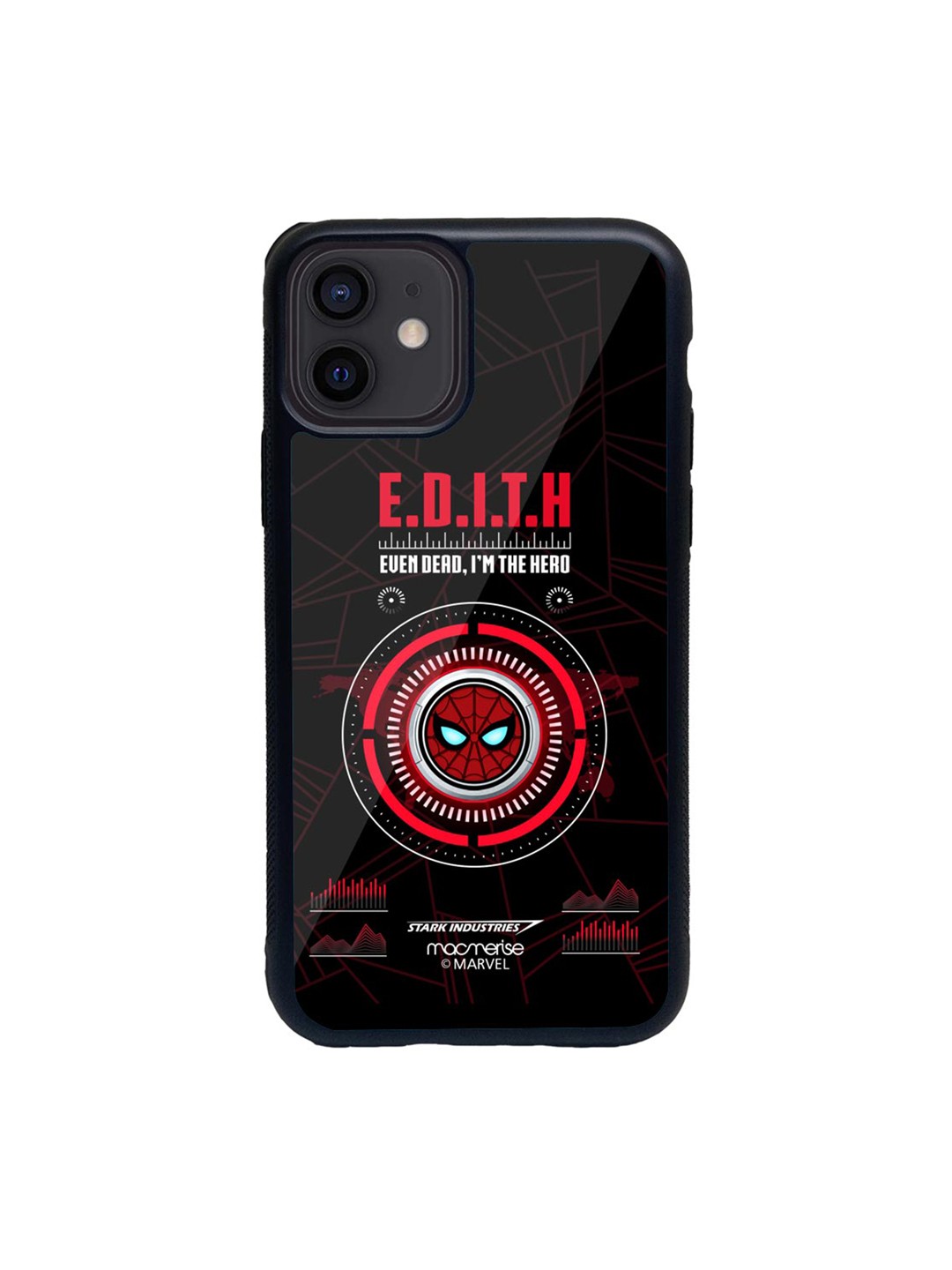 

macmerise Black & Red Hello Edith Printed iPhone 12 Back Case