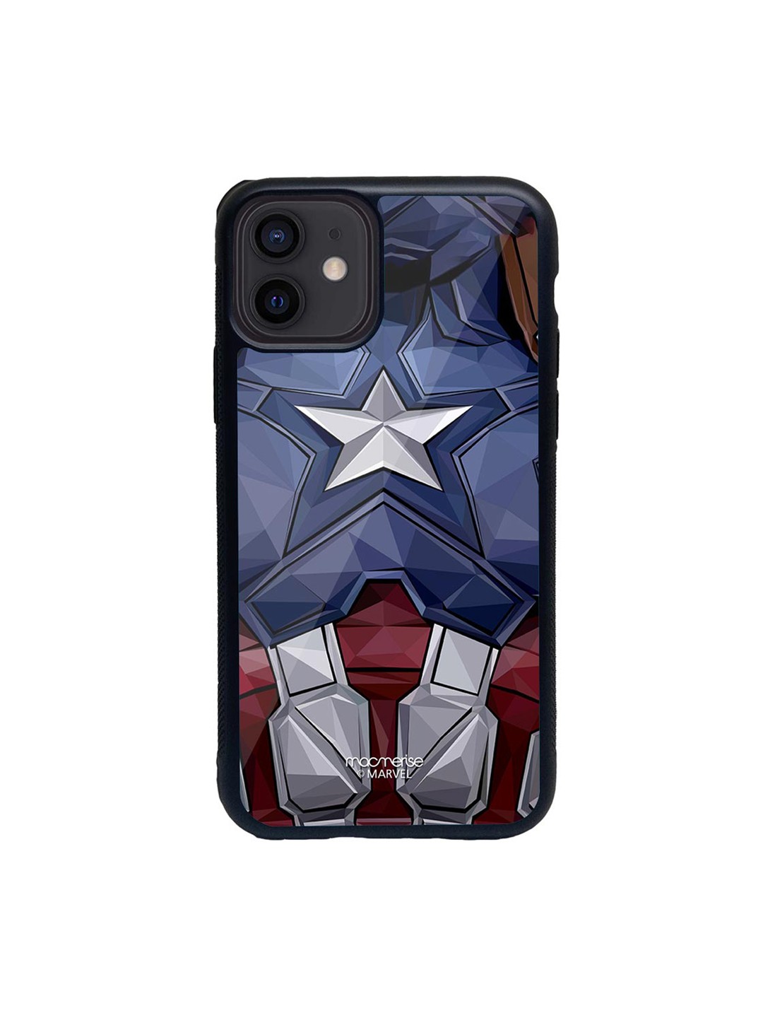 

macmerise Black & Blue Captain America Vintage Suit Printed iPhone 12 Back Case