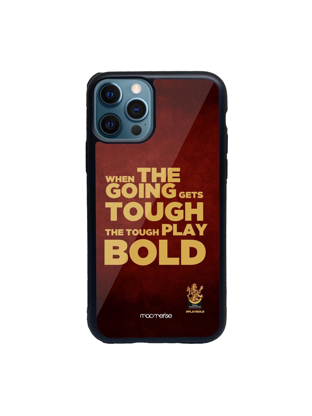 

macmerise Maroon & Yellow Tough Play Bold Glass iPhone 12 Pro Phone Case