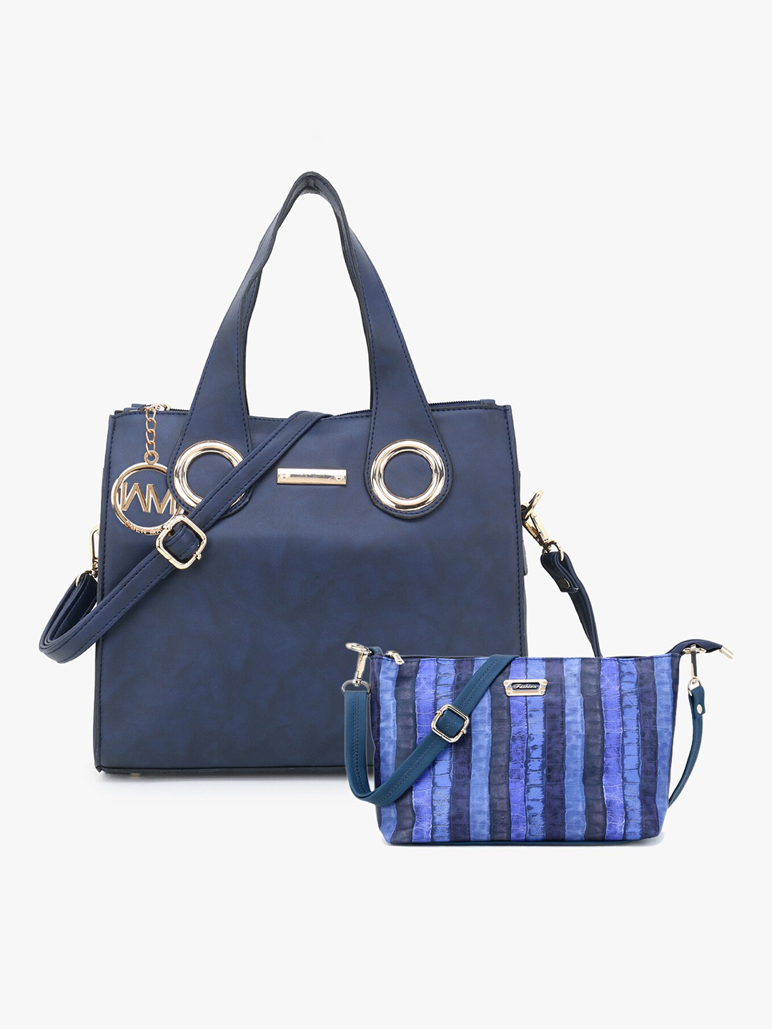 

WOMEN MARKS Blue Textured Shoulder Bag Combo