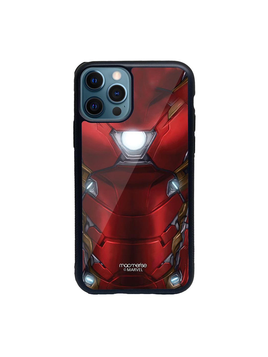 

macmerise Black & Red Suit Up Ironman Printed iPhone 12 Pro Back Case