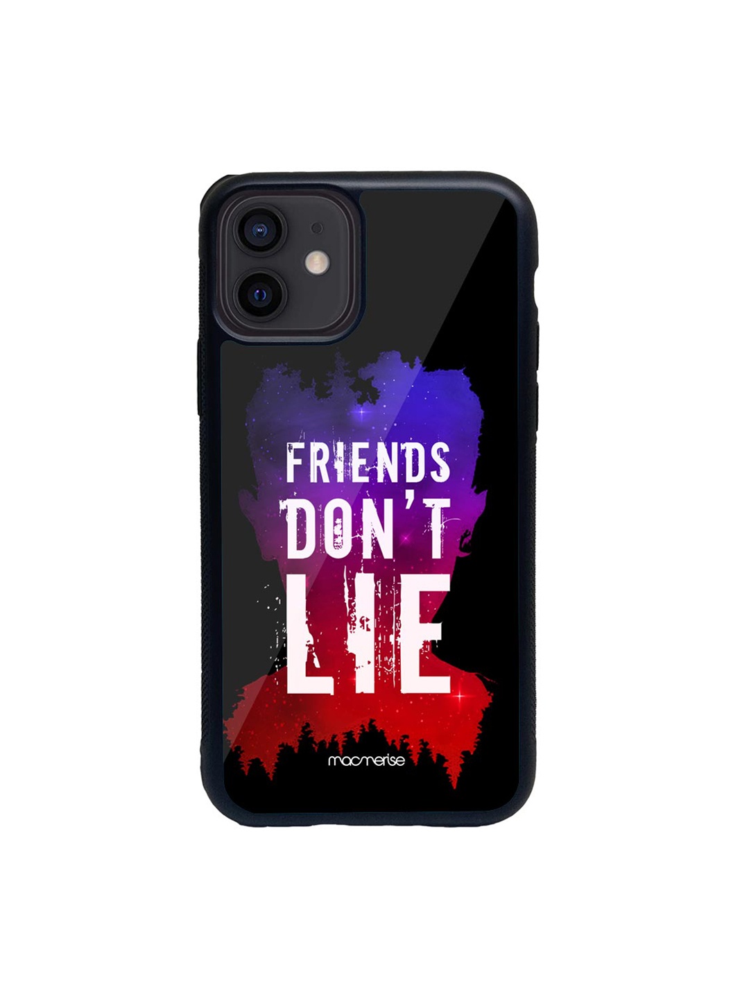 

macmerise Black & Red Friends Dont Lie iPhone 12 Back Case