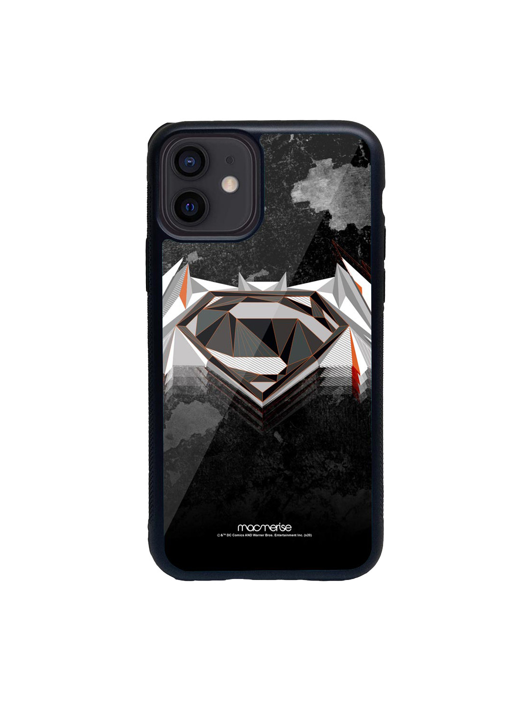 

macmerise Black & Grey Men Of Steel Printed iPhone 12 Back Case