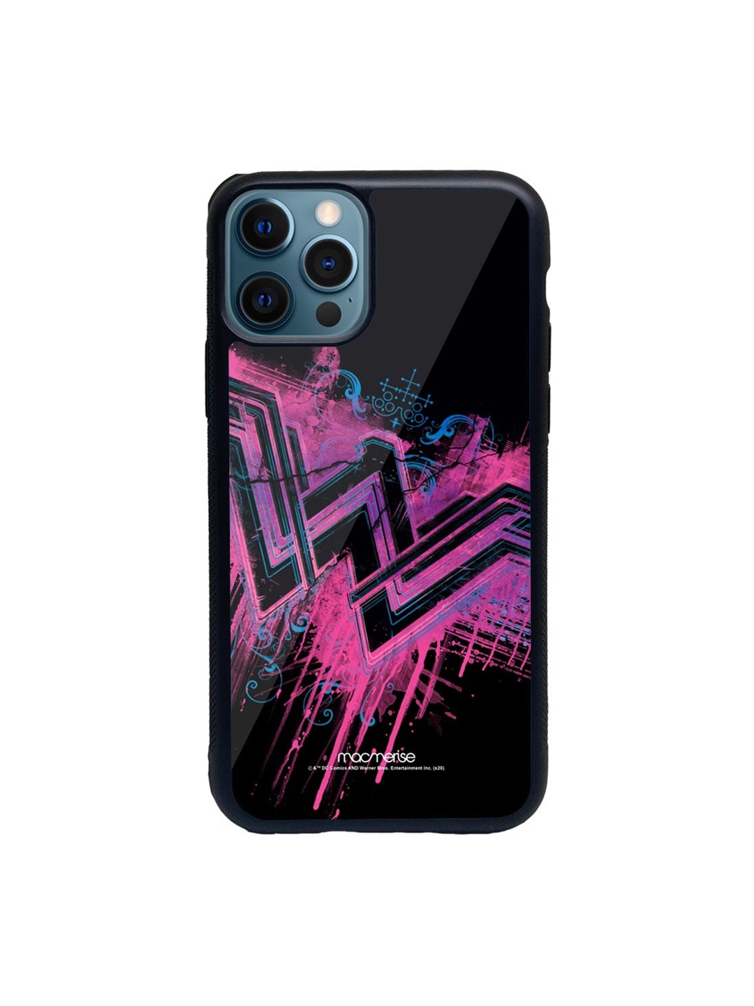macmerise Black & Pink Wonder Woman Splatter iPhone 12 Pro Back Case