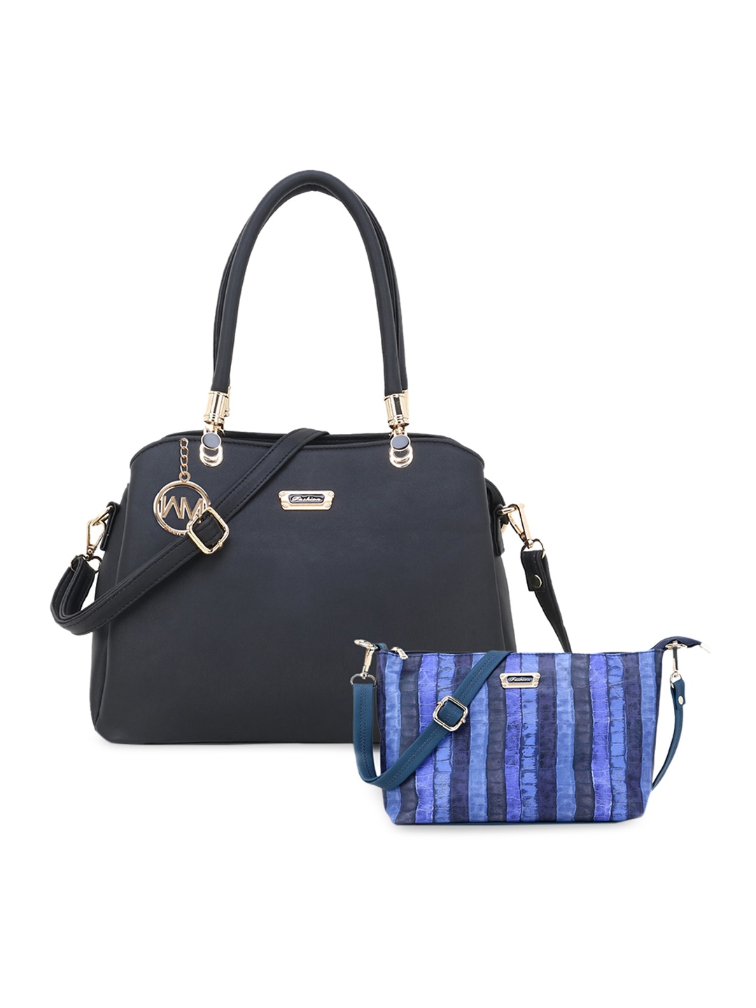 

WOMEN MARKS Black Solid Satchel Combo