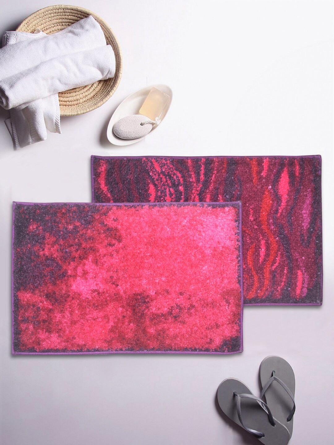 

BIANCA Soft-Cotton Bath Mat With Rubber Back -2pc Small (super dry), Purple