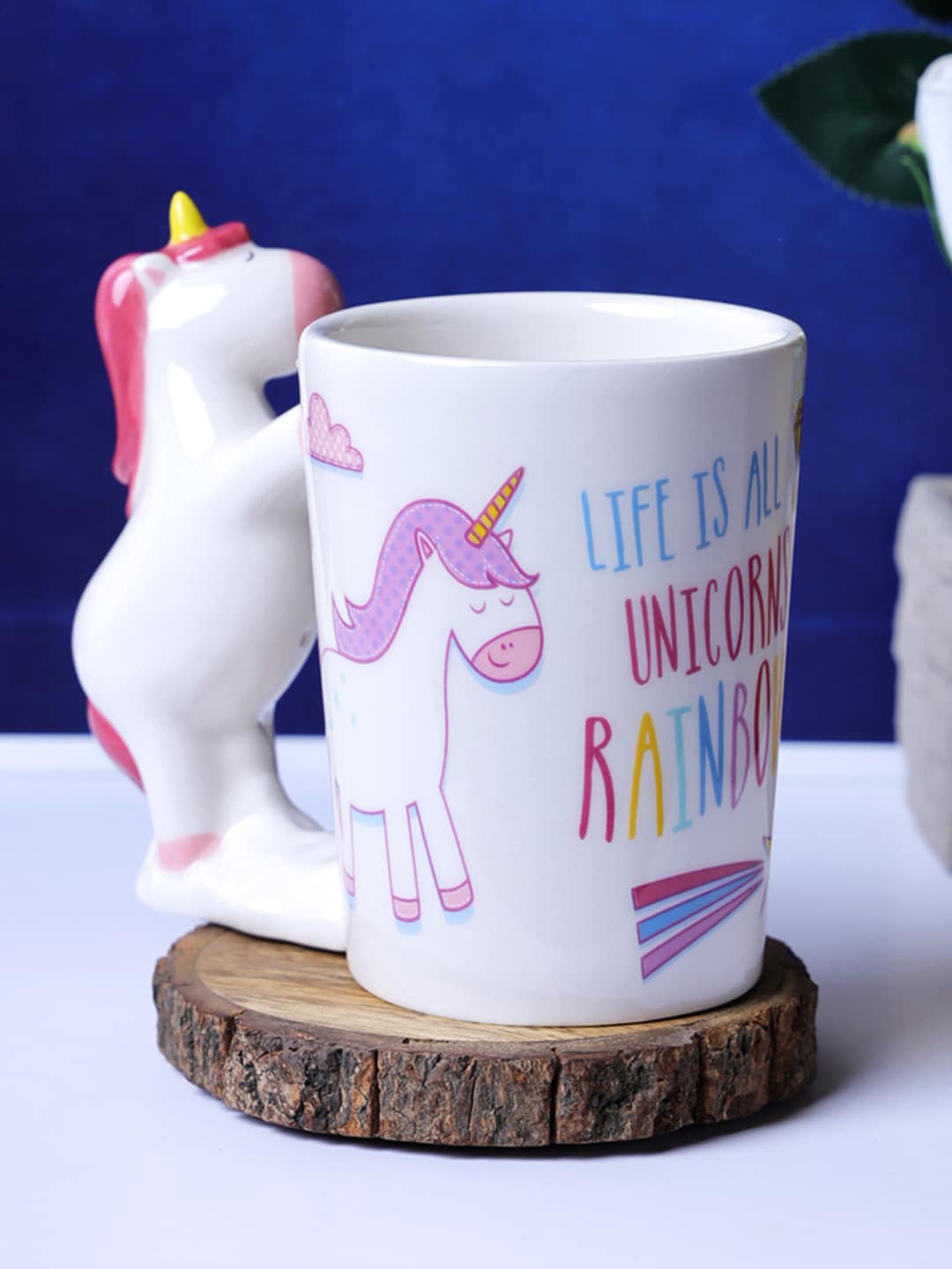 

A Vintage Affair- Home Decor White & PinkPrinted Ceramic Mugs Set