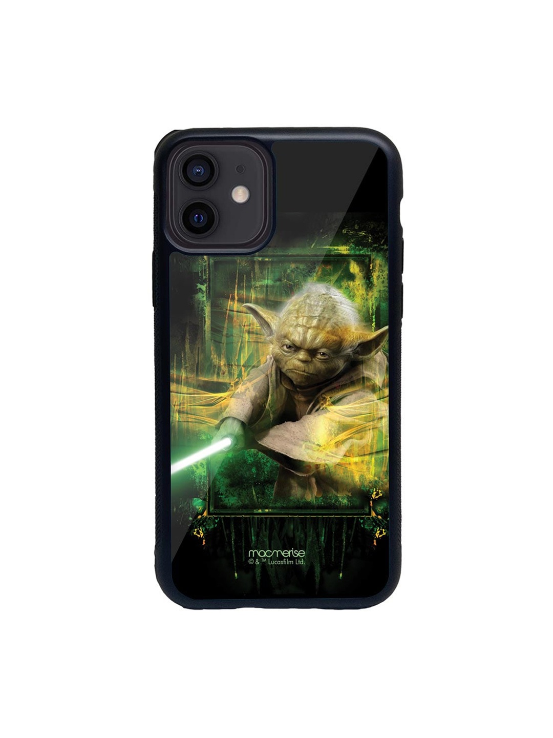 

macmerise Black & Yellow Furious Yoda iPhone 12 Back Case