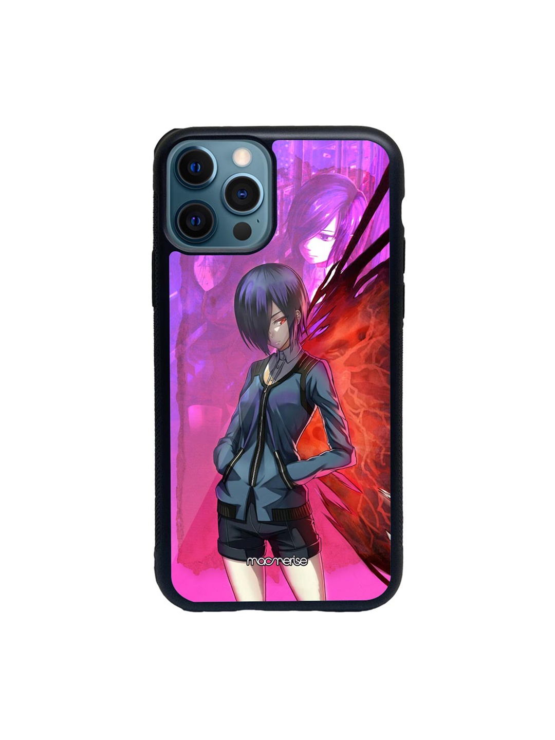 

macmerise Black & Purple Touka Kirishima Printed iPhone 12 Pro Back Case, Pink