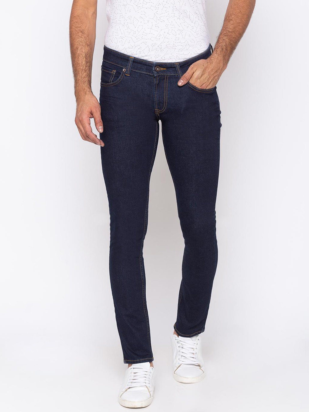 

SPYKAR Men Navy Blue Slim Fit Low-Rise Clean Look Jeans