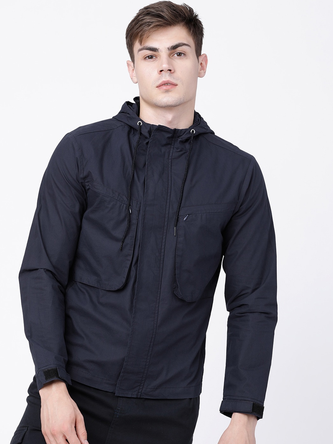

HIGHLANDER Men Navy Blue Solid Tailored Jacket