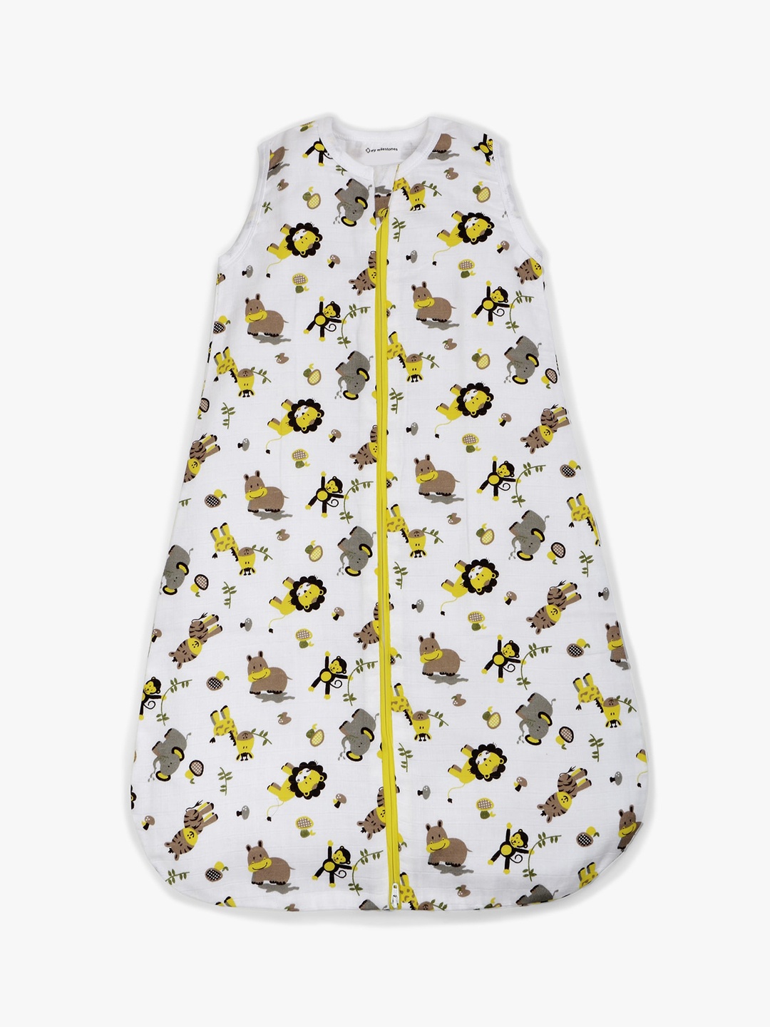 

My Milestones Infant Kids Multicoloured Animals Printed Muslin Sleep Sack, Multi