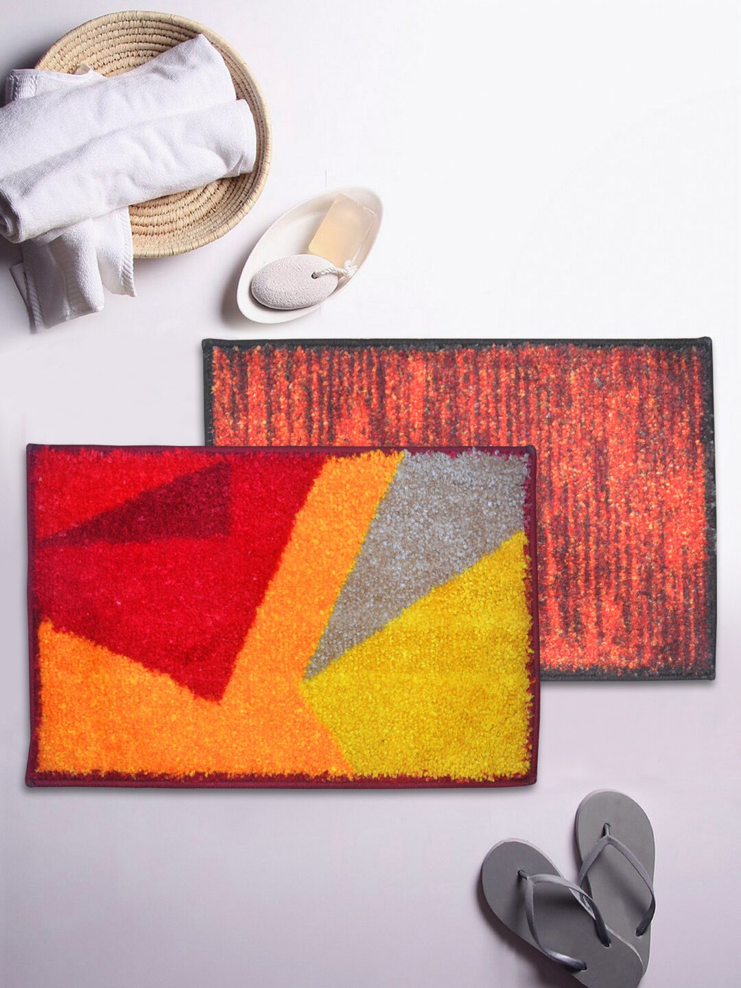 

BIANCA Soft-Cotton Bath Mat With Rubber Back -2pc Small (super dry), Red