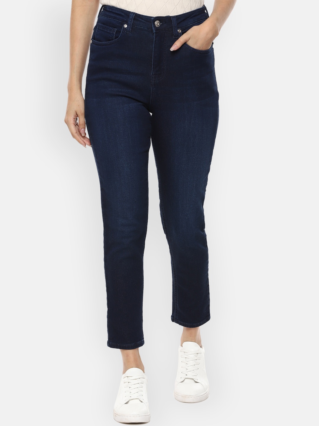 

Van Heusen Woman Women Navy Blue Slim Fit Mid-Rise Clean Look Jeans