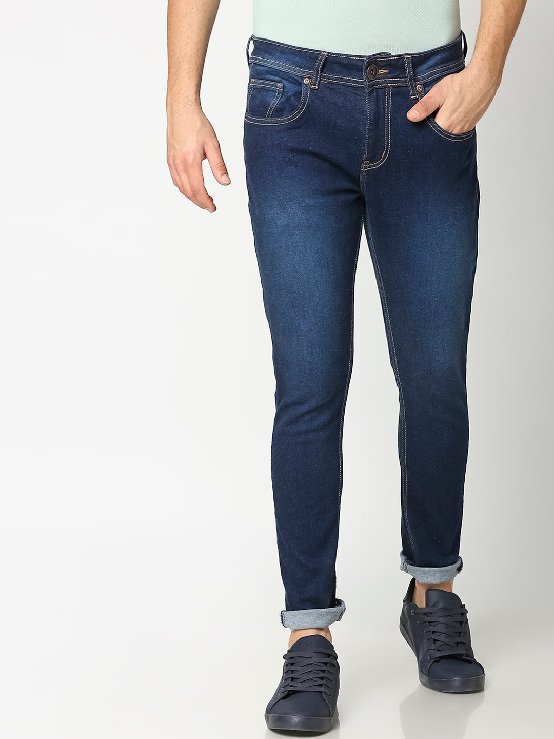 

High Star Men Blue Slim Fit Light Fade Jeans