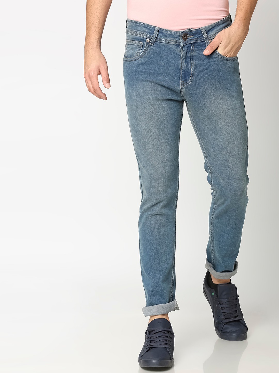

High Star Men Blue Slim Fit Mid-Rise Clean Look Stretchable Jeans