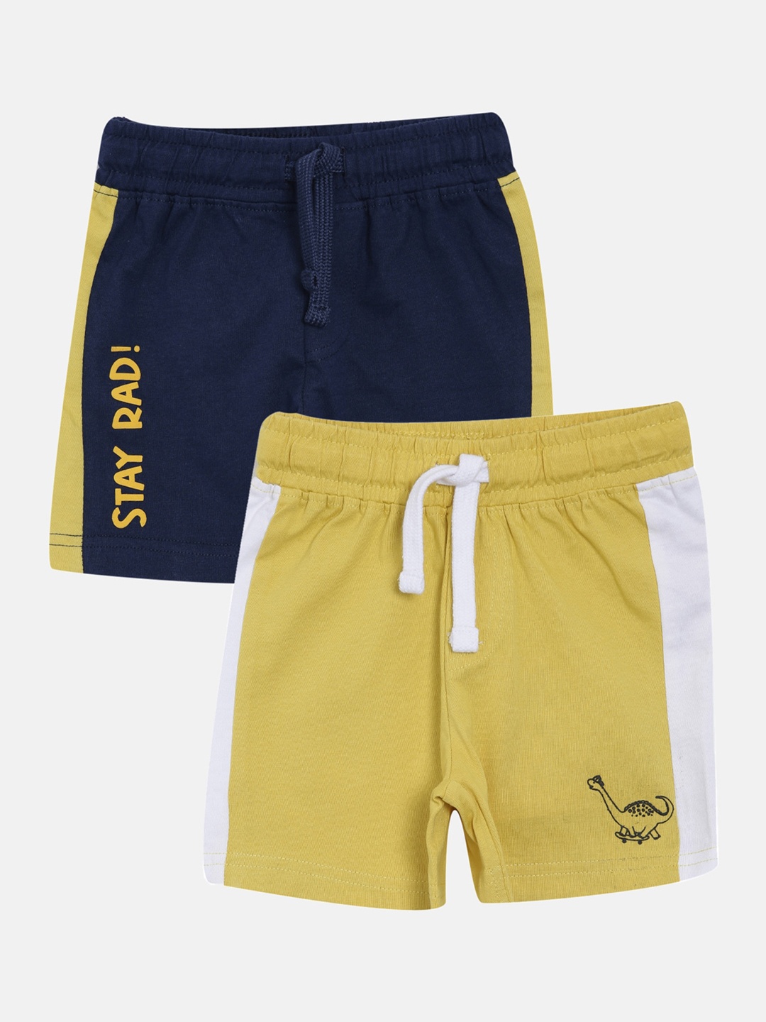 3PIN Boys Navy Blue Solid Regular Fit Regular Shorts