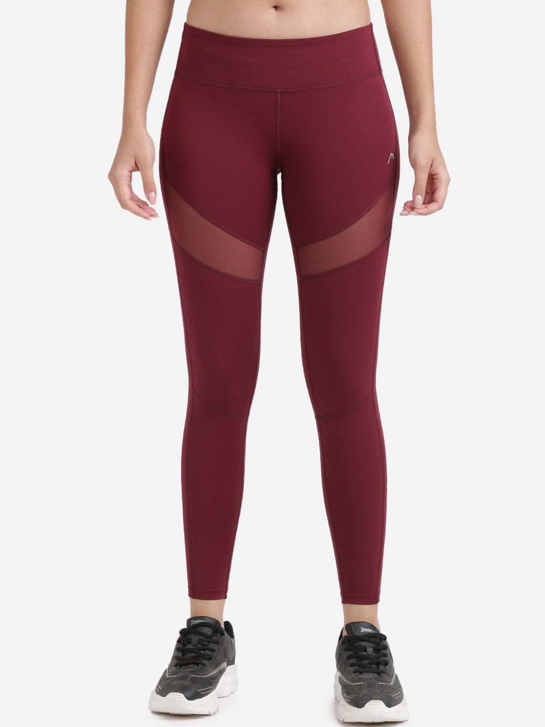 

Head Women Maroon Solid Knitted Training Tights