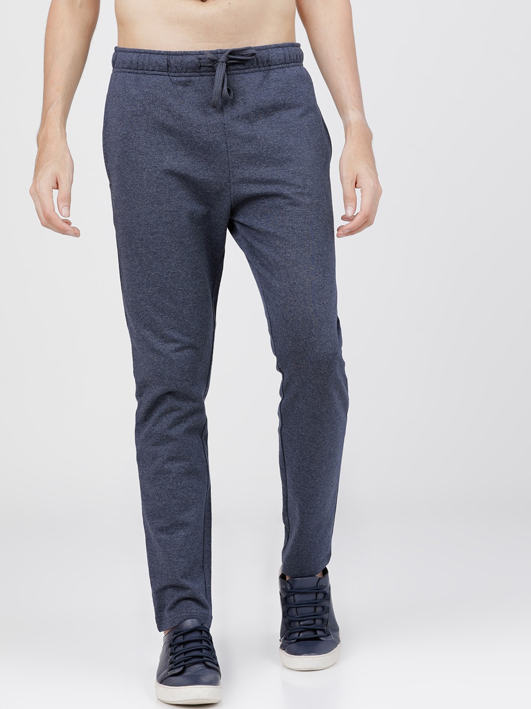 

HIGHLANDER Men Navy Blue Solid Slim-Fit Track Pants