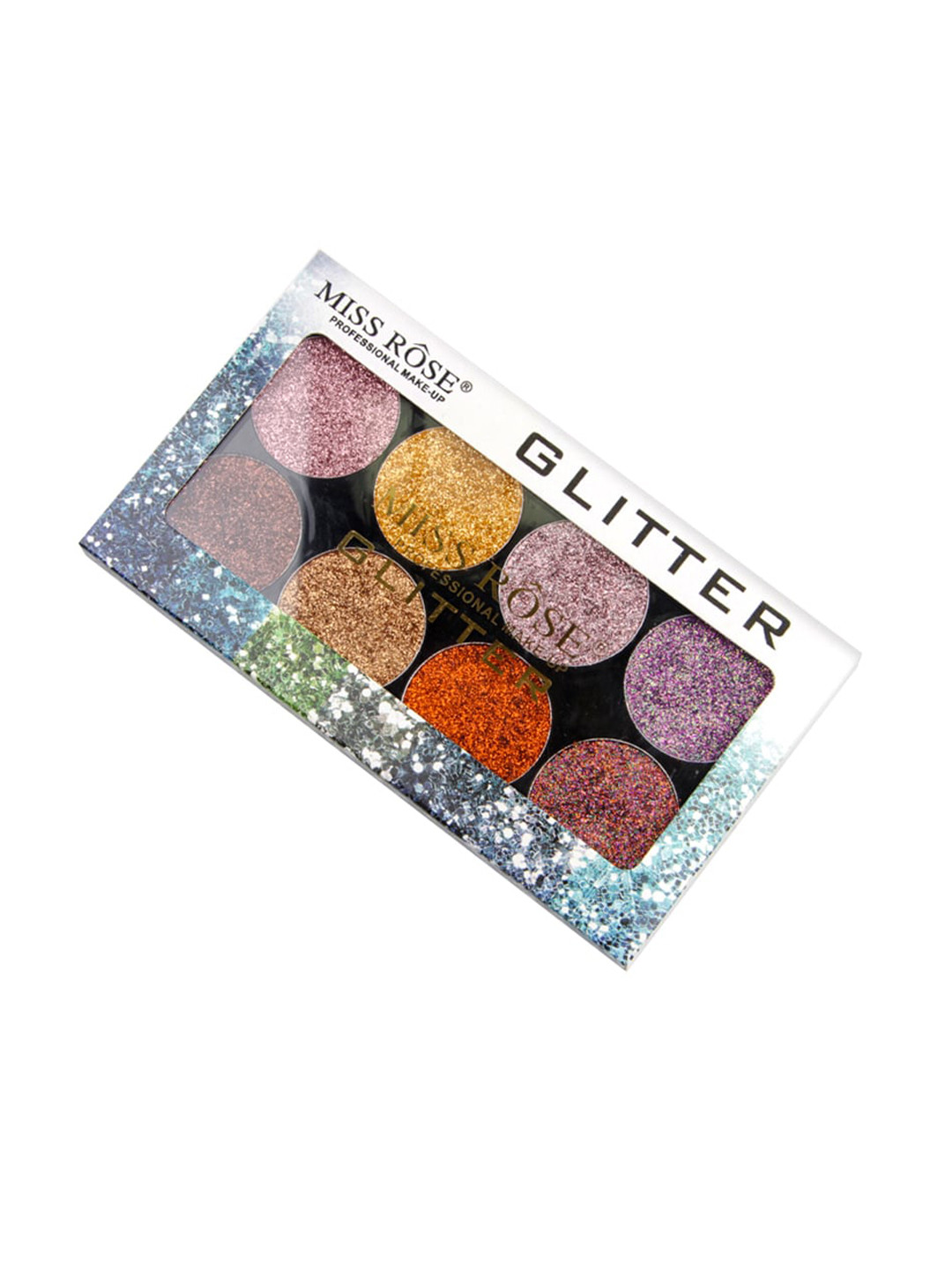 

MISS ROSE 8 Color Glitter Eyeshadow Palette, Multi