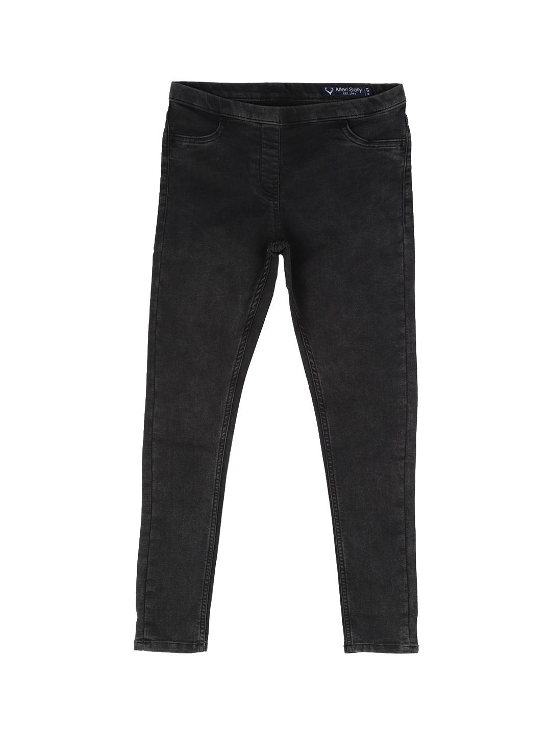 

Allen Solly Junior Girls Black Regular Fit Mid-Rise Clean Look Stretchable Jeans