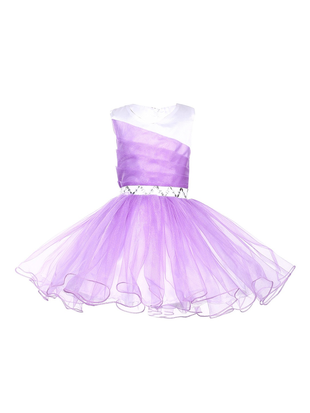 

Samsara Couture Girls Lavender Solid Fit and Flare Dress