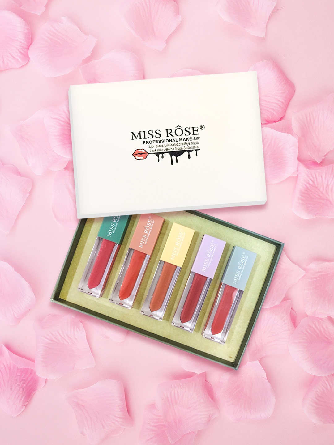 

MISS ROSE Set Of 6 Matte Liquid Lipgloss 7701-009Z3, Multi