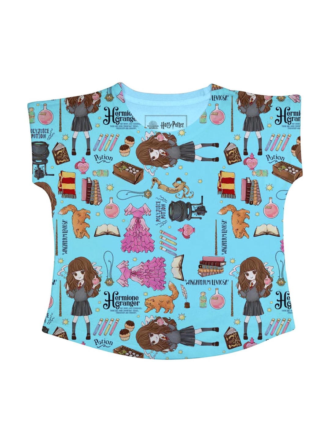 

Harry Potter Blue Printed Regular Top