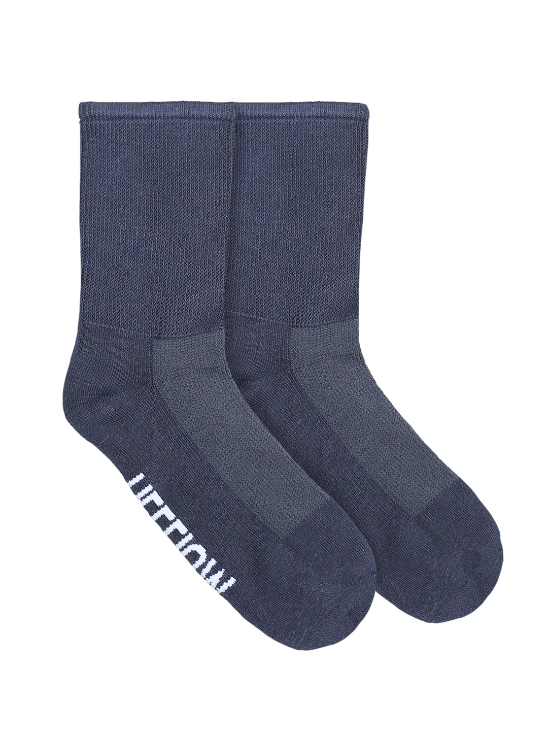 

Heelium Unisex Pack of 2 Grey Solid Diabetic Anti-Odour Calf-Length Socks