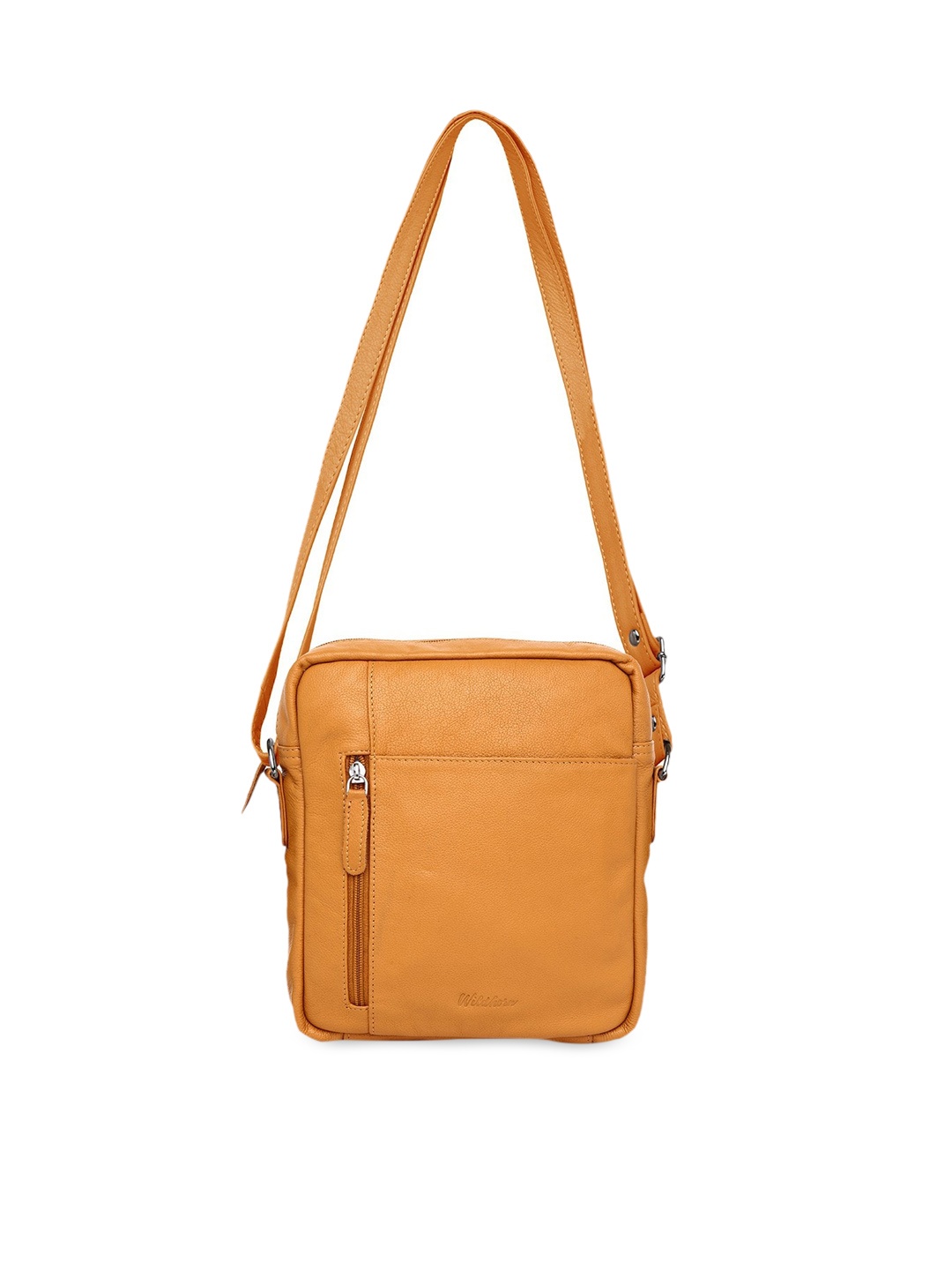 

WildHorn Yellow Solid Genuine Leather Sling Bag