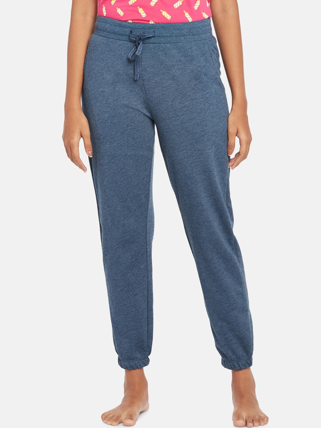 

Dreamz by Pantaloons Women Navy Blue Solid Lounge Pants