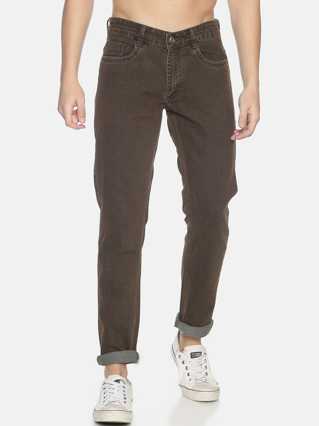 

IVOC Men Brown Skinny Fit Mid-Rise Clean Look Jeans