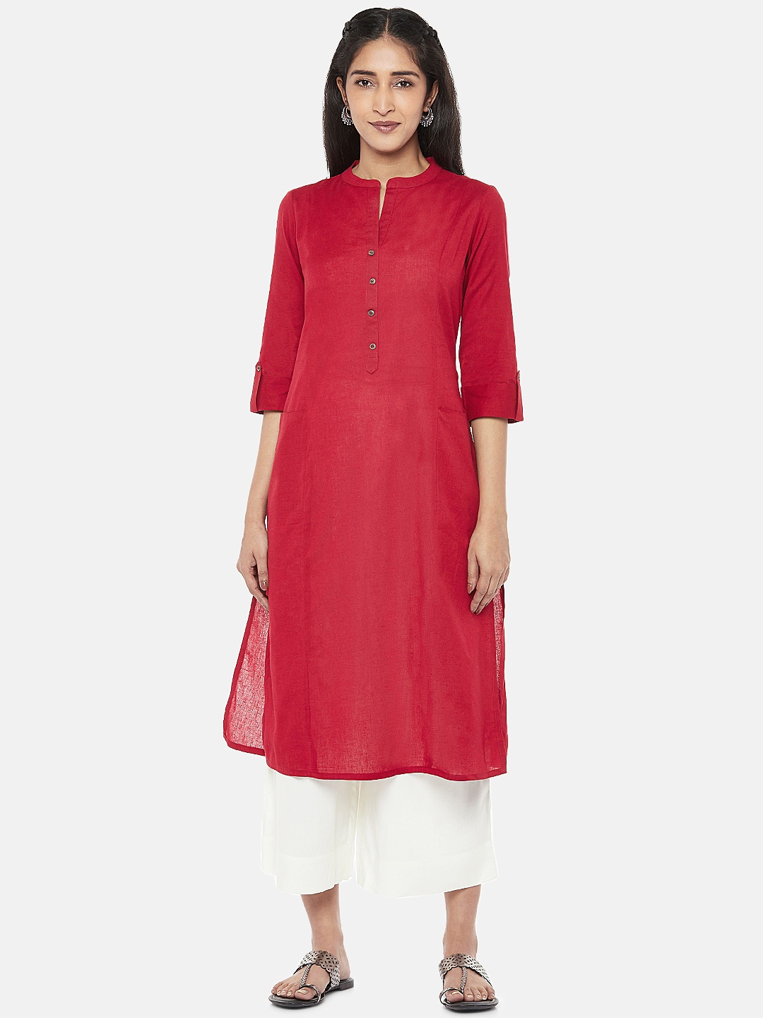 

RANGMANCH BY PANTALOONS Women Red Kurta