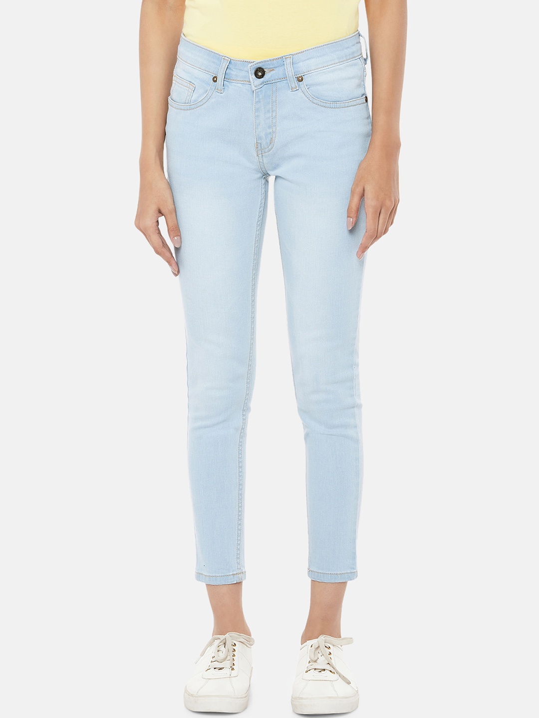 

People Women Light Blue Regular Fit Jeans