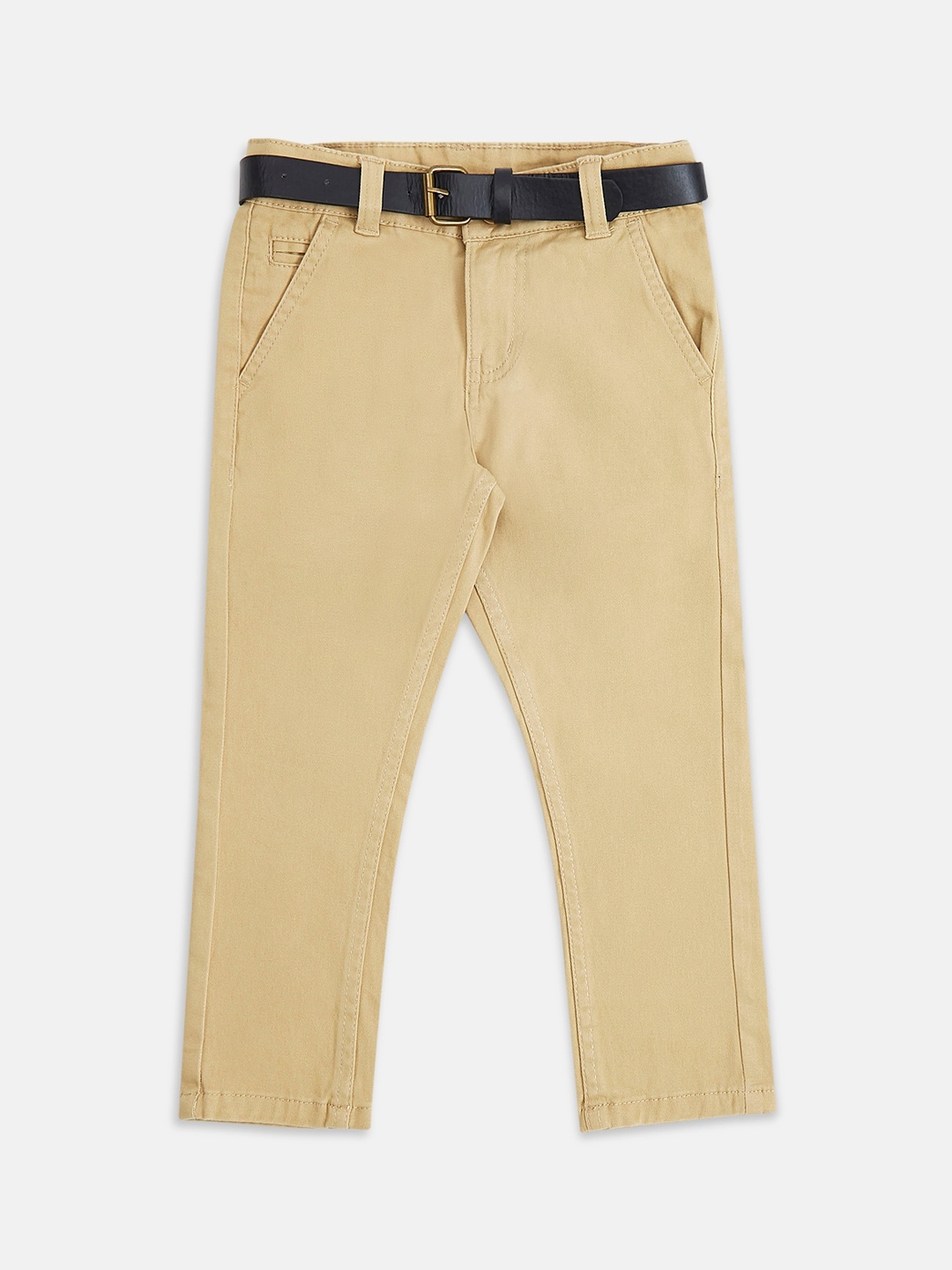

Pantaloons Junior Boys Beige Regular Fit Solid Chinos