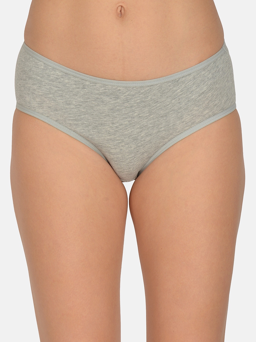 

mod & shy Women Grey Solid Hipster Briefs-MU152