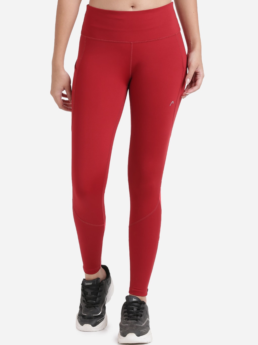 

Head Women Red Solid Knitted Training Tights