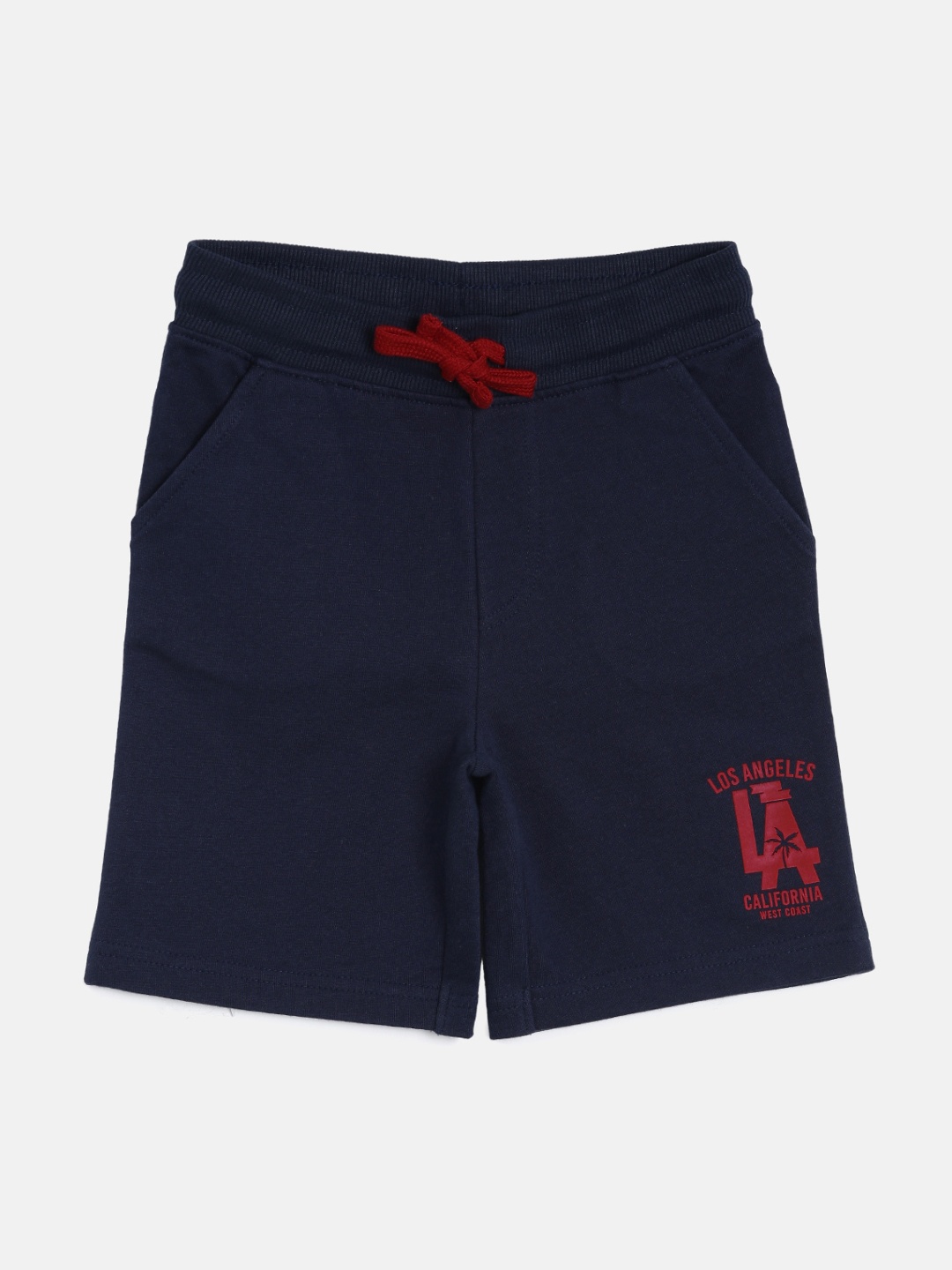 

3PIN Boys Navy Blue Solid Cotton Regular Shorts