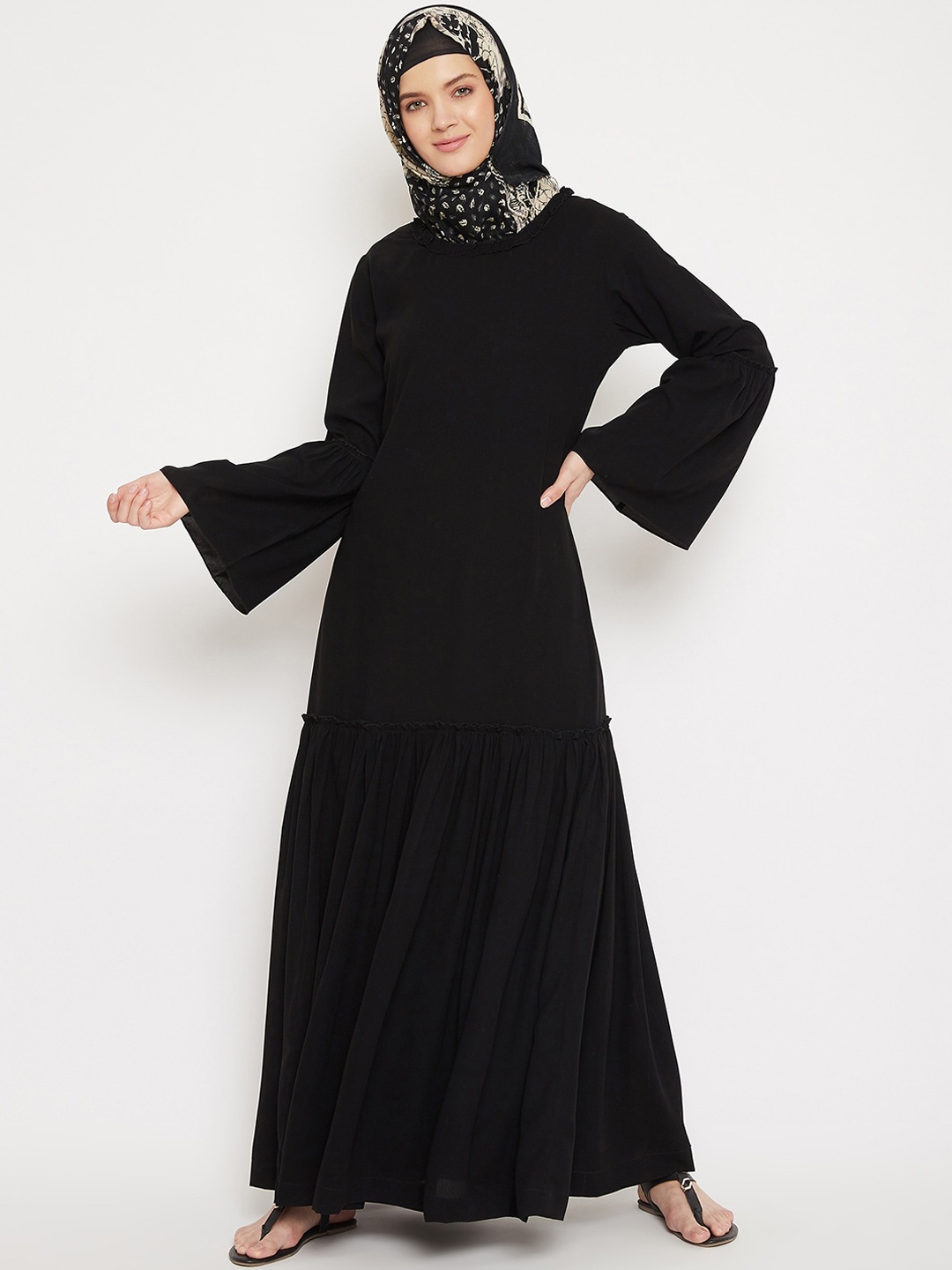 

MOMIN LIBAS Women Black Solid Abaya Burqa