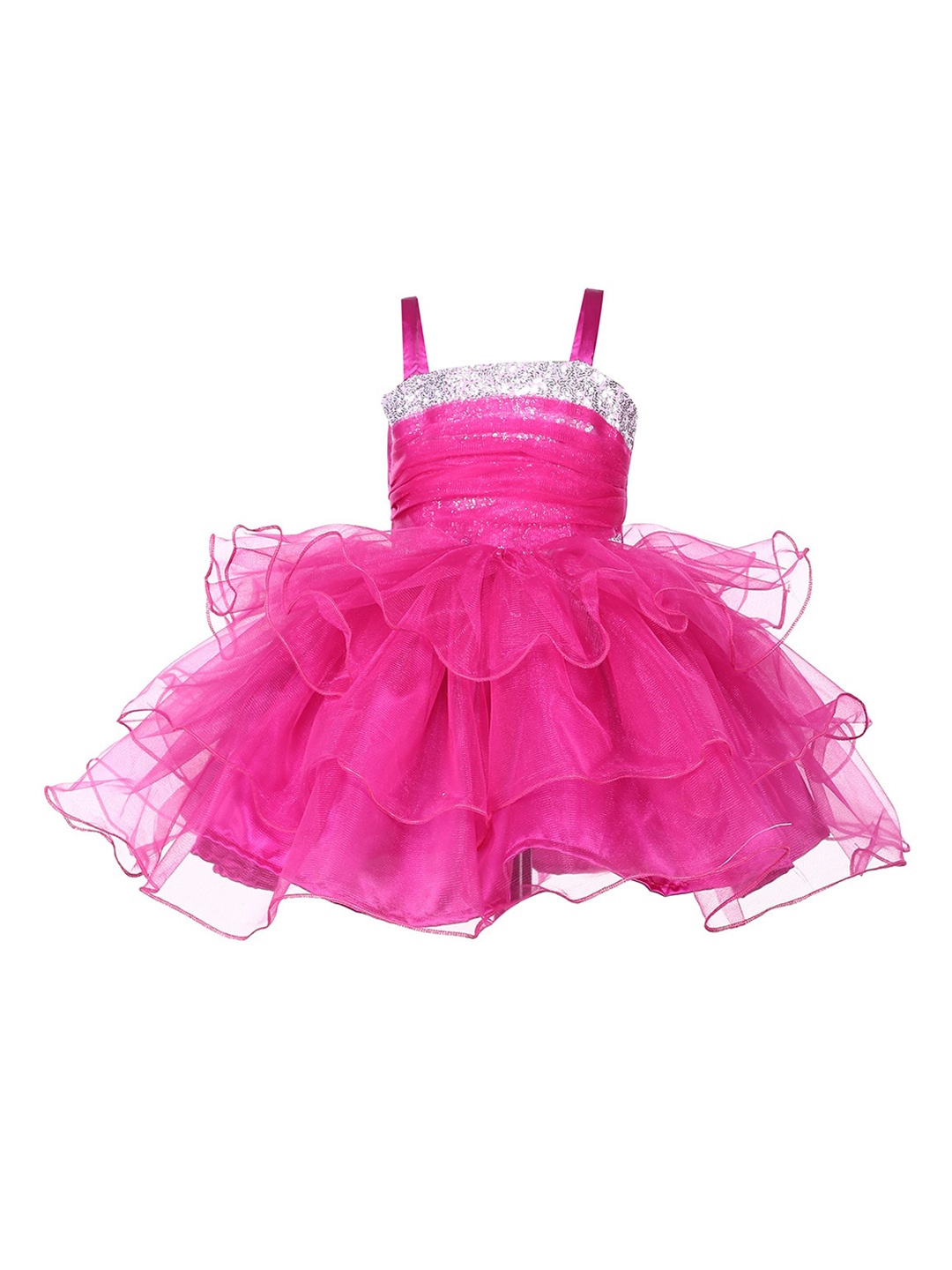 

Samsara Couture Girls Pink Embellished Fit and Flare Dress