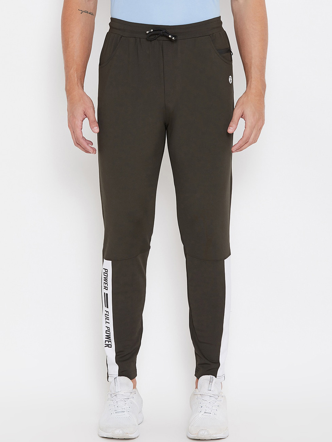 

Bishop Cotton Men Olive Green Solid Straight-Fit Track Pants