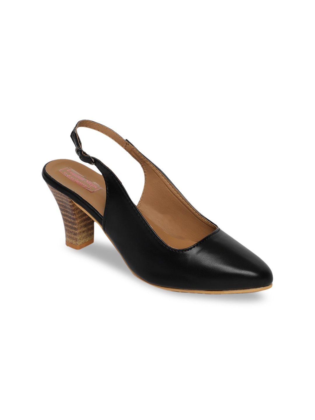 

LONDON STEPS Women Black Printed Pumps