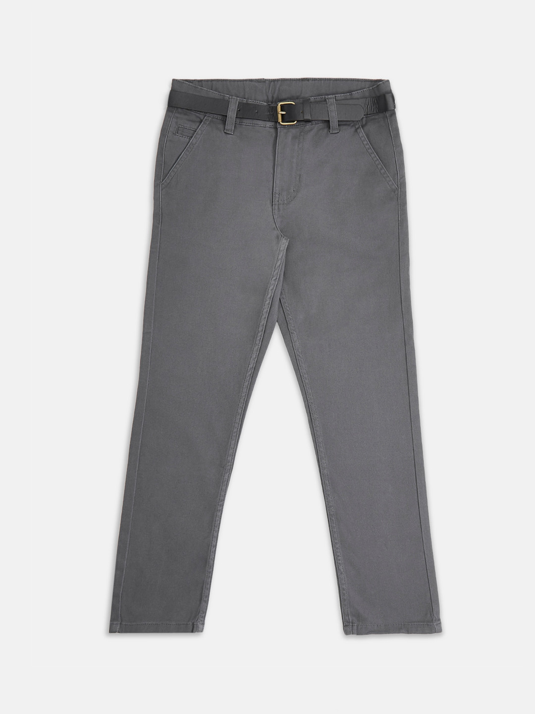 

Pantaloons Junior Boys Grey Regular Fit Solid Chinos
